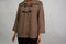 JM Collection Women Wing-Collar Buckled 3/4 Slv Brown Knit Cardigan Shrug Top M