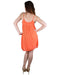 Solid Textured Spaghetti Strap Skater Dress - evorr.com