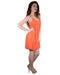 Solid Textured Spaghetti Strap Skater Dress - evorr.com