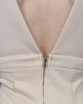 Women's High Empire Waist Deep V-Neckline Short Dress - evorr.com
