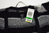 Style&Co Women's Open Front Black Striped Rib Knit Duster Cardigan Shrug Top L - evorr.com