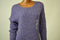 New Karen Scott Women's Scoop Neck Cotton Purple Cable Marl Knit Sweater Top XL