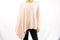Anne Klein Women's Pink Studded Asymmetrical-Hem One-Sleeve Poncho Sweater Top L