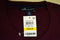 John Ashford Men's Long-Sleeves Cherry Red Striped Ribbed V-Neck Knit Sweater M - evorr.com