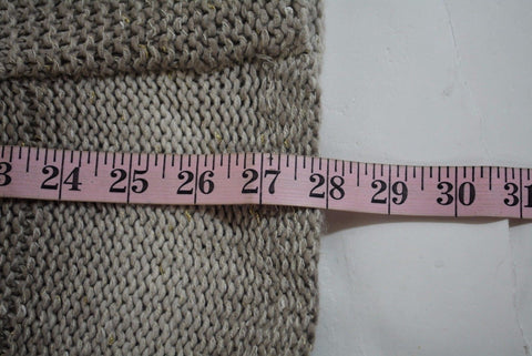 Style&Co Women's Shawl-Collar Metallic Beige Striped Open-Front Cardigan Shrug L - evorr.com
