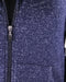 Women's Long-Sleeves Navy Blue Plus Size jersey front-zip hoodie top - evorr.com