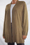 Karen Scott Women Long Sleev Brown Heather Open Front Rib Trim Cardigan Shrug XL