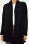 Karen Scott Women's Cotton Black Draped Open Front Cable Cardigan Shrug Plus 1X