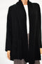 Karen Scott Women's Cotton Black Draped Open Front Cable Cardigan Shrug Plus 1X
