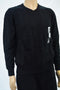 John Ashford Mens Long-Sleeve Black Striped Texture Cotton V-Neck Knit Sweater S - evorr.com