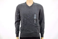 John Ashford Mens Long-Sleeve Charcoal Gray Striped Ribbed V-Neck Knit Sweater M - evorr.com