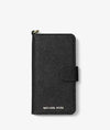 $70 NEW Michael Kors Black Gold Saffiano Leather iPhone 7 Tab Folio Phone Case