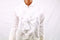 Lauren Ralph Lauren Womens Long Sleeve White Ruffled Button-Up Tunic Shirt Top L