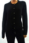 New Karen Scott Womens Long Sleeve Luxsoft Black Button Down Cardigan Sweater XL