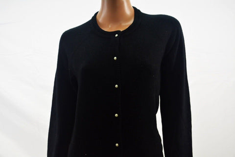 New Karen Scott Womens Long Sleeve Luxsoft Black Button Down Cardigan Sweater XL