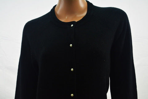 New Karen Scott Womens Long Sleeve Luxsoft Black Button Down Cardigan Sweater XL