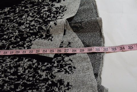New Style&Co Women Open Front Metallic Black Geometric Knit Cardigan Shrug Top S - evorr.com
