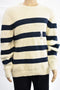 New Nautica Mens Long Sleeve Crew Neck White Breton Striped Pullover Sweater XL