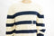 New Nautica Mens Long Sleeve Crew Neck White Breton Striped Pullover Sweater XL
