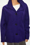 New Kasper Womens Long-Sleeve Button-Down Collar Wool Purple Jacket Coat Plus 2X