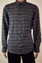 New American Rag Men's Long-Sleeve Gray Black Printed Button-Down Casual Shirt M - evorr.com