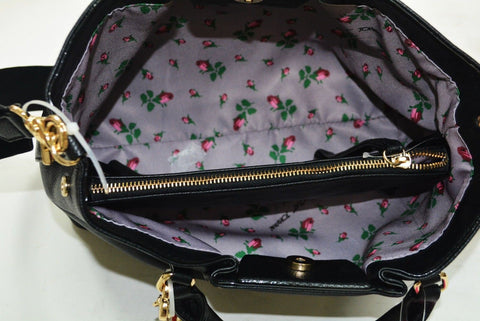$108 NEW Betsey Johnson Medium Satchel with Decorative Cherry Strap Shoulder Bag - evorr.com