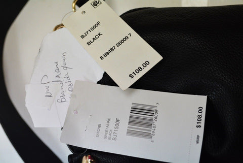 $108 NEW Betsey Johnson Medium Satchel with Decorative Cherry Strap Shoulder Bag - evorr.com
