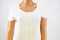 Tommy Hilfiger Womens Scoop Neck Short-Slv Stretch White Lace Trim Blouse Top XS
