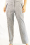 Alfani Women's Stretch Gray Faux-Leather-Trim Slim-Leg Casual Pant 8