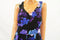 $139 City Chic Women's Blue/Black Floral Pleated V-Neck Fit&Flare Dress Plus 24W
