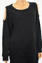 $69 Style&Co. Women Long Sleeve Black Cold Shoulder Thermal Blouse Top Plus 3X