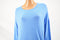 New Lauren Ralph Lauren Women's Dolman Sleeve Scoop Neck Blue Knit Blouse Top XL