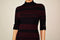 Style&Co Women Turtle Neck Elbow Sleeve Purple Striped Ribbed-Knit Sweater Top M - evorr.com