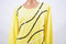 Alfred Dunner Womens Long Sleeve Yellow Embellished Hi-Low Tunic Sweater Plus 2X
