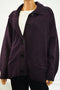 Karen Scott Women Wing Collar Button Down Purple Marled Cardigan Shrug Plus 2X