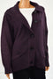 Karen Scott Women Wing Collar Button Down Purple Marled Cardigan Shrug Plus 2X
