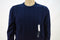 John Ashford Men Long-Sleeve Blue Striped Ribbed Cotton Crew Neck Sweater Top M