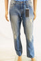 Calvin Klein Men's Cotton Five-Pocket Blue Slim Straight Destructed Jeans 32X32