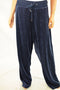 $99 New Calvin Klein Women's Blue Velour Pull On Drawstring Casual Pants Plus 2X