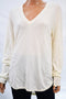 $89 Lauren Ralph Lauren Women's Long-Sleeve Ivory V-Neck High-Low Sweater Top XL