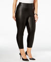$108 Seven7 Women Stretch Black Pull-On Faux Leather Slim Legging Pants Plus 3X - evorr.com