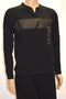 Kenneth Cole Reaction Mens Long-Slvs Black Colorblocked Stretch Henley T-Shirt S - evorr.com