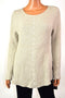 New Style&Co Women's Crew-Neck Long Sleeves Beige Textured Ribbed Knit Sweater L - evorr.com
