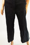 Alfani Women's Stretch Black Faux-Leather-Trim Cropped Casual Pants 8