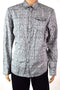 Calvin Klein Men's Long-Sleeves Black Printed Cotton Button-Down Casual Shirt L - evorr.com