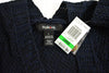 New Style&Co Women's Blue Black Button Cuff Open Front Knit Cardigan Shrug Top L - evorr.com