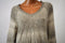 Style&Co Women's V-Neck Long Sleeves Beige Striped Knit Hi-Low Sweater Top XXL - evorr.com