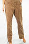 $74 New Jag Women's Brown High-Rise Peri Straight Leg Pull-On Corduroys Pants 10