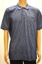 Greg Norman Men's Short-Slv Blue Pima Cotton Diamond Jacquard Polo Rugby Shirt L - evorr.com
