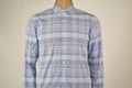 New INC International Concepts Men Long Sleeve Cotton Blue Plaids Casual Shirt S - evorr.com